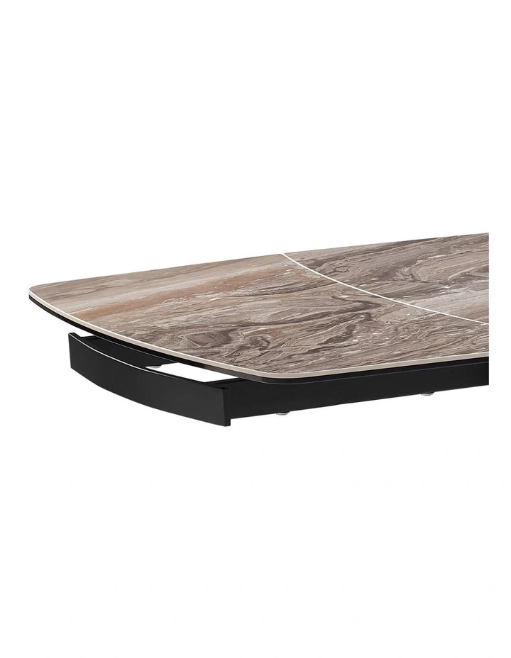 MDF Ceramic Extendable Dining Table Top in Brown image 4