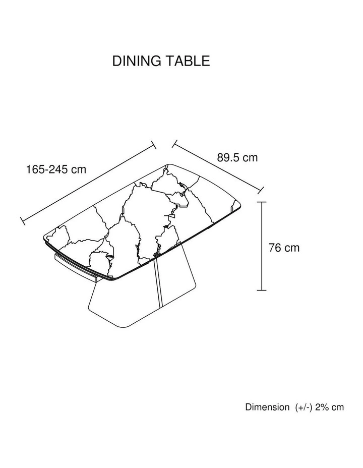 MDF Ceramic Extendable Dining Table Top in Brown image 7