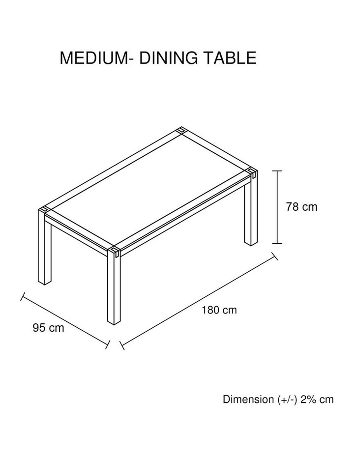 Solid Acacia Dining Table 180cm in Chocolate image 5