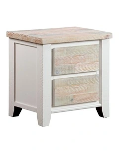 Coastal 2 Drawers Bedside Table in Multi