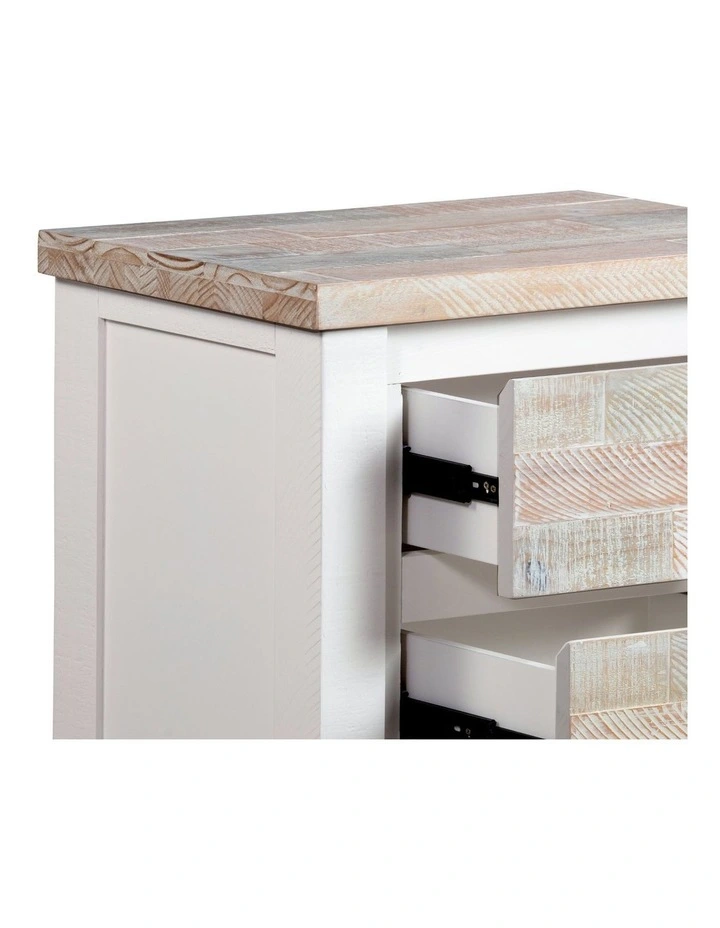 Coastal 2 Drawers Bedside Table in Multi image 5