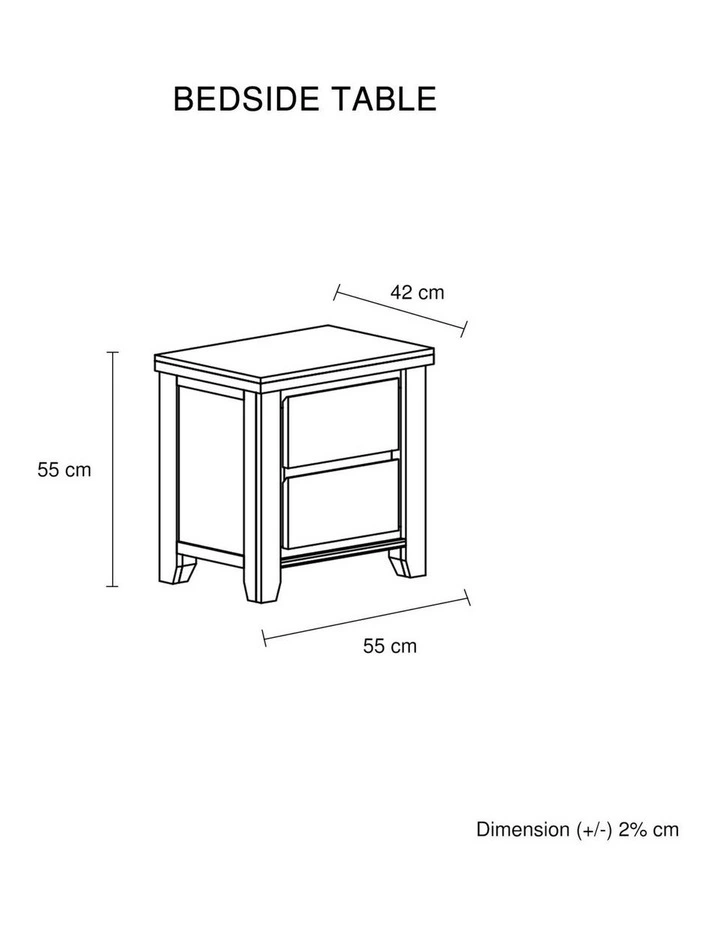 Coastal 2 Drawers Bedside Table in Multi image 6
