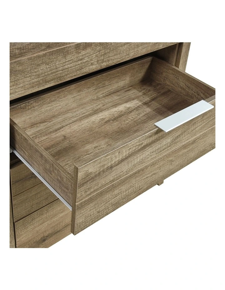 Tallboy Natural Wood Like MDF Draws in Oak image 5