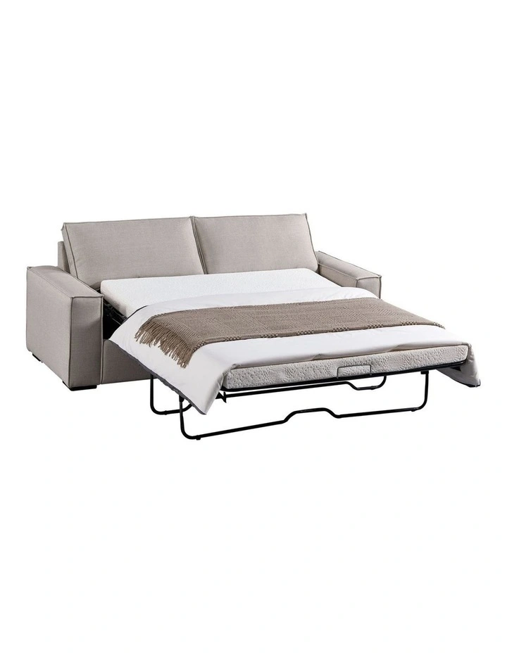 3 Seater Sofa Bed in Beige image 1
