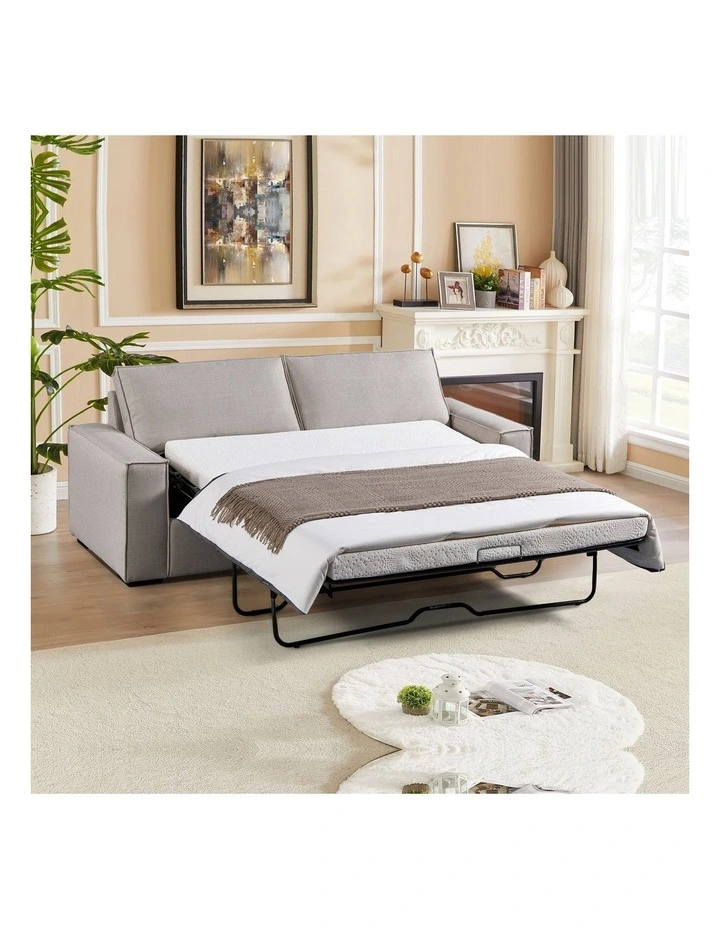 3 Seater Sofa Bed in Beige image 2