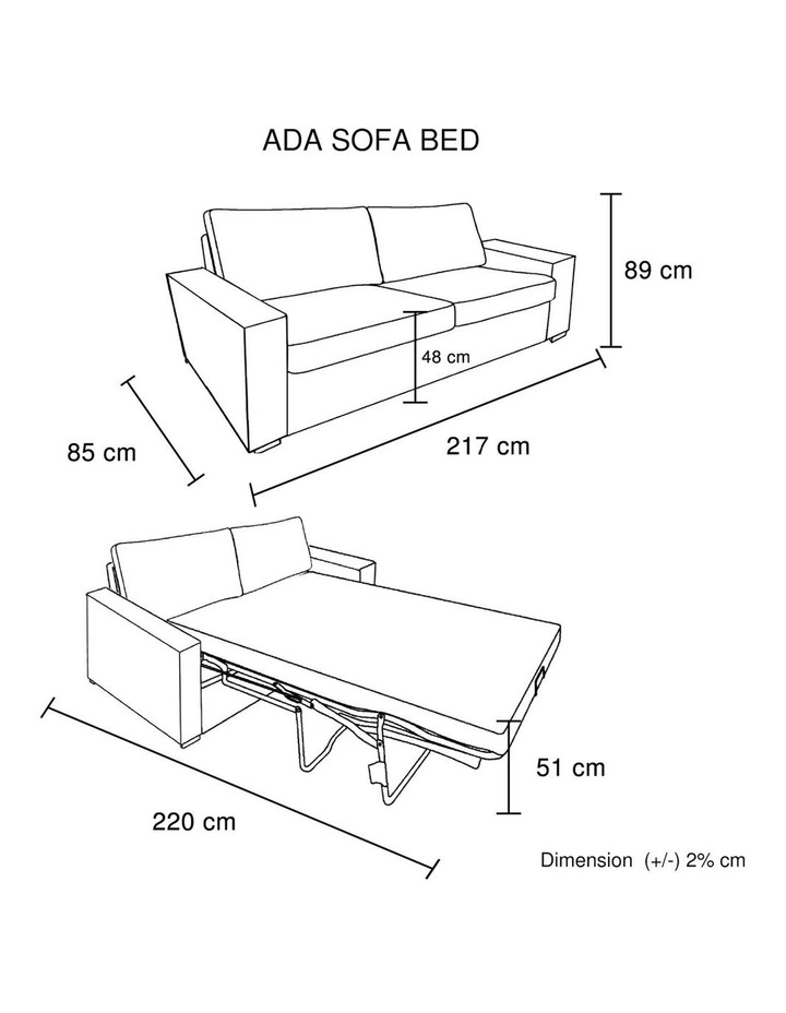 3 Seater Sofa Bed in Beige image 7
