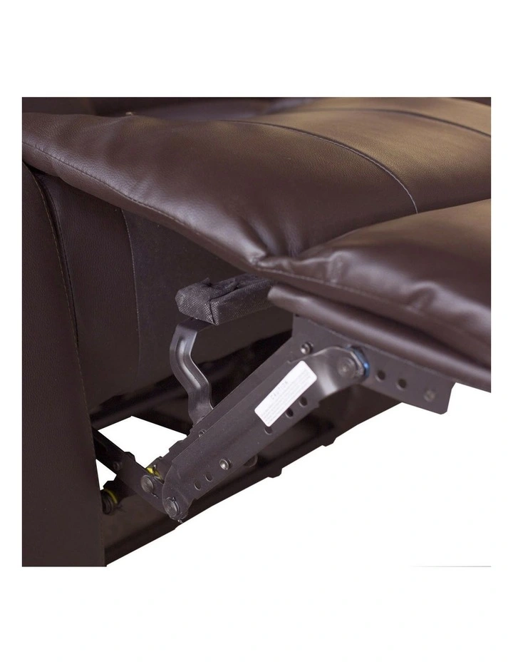 3R 1R 1R Faux Leather Recliner Set in Brown image 6
