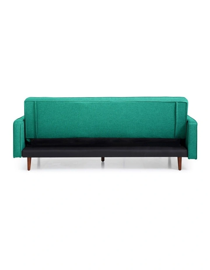 3 Seater Sofa Bed in Tufted Velvet Green image 5
