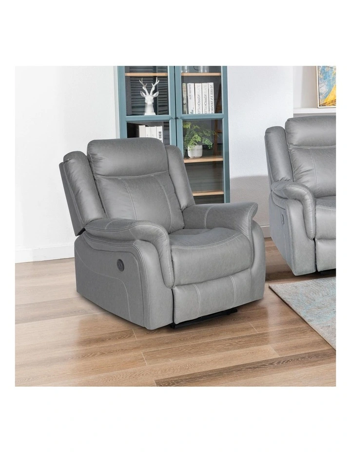 3 1 1 Seater Fabric Recliner Set in Grey image 6