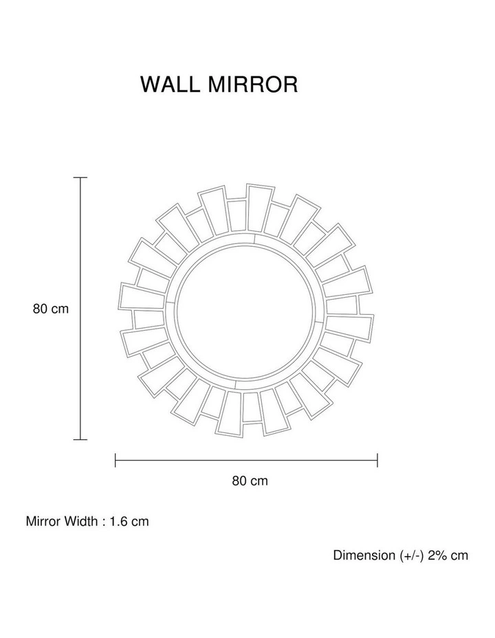 Wall Mirror MDF in Silver image 6