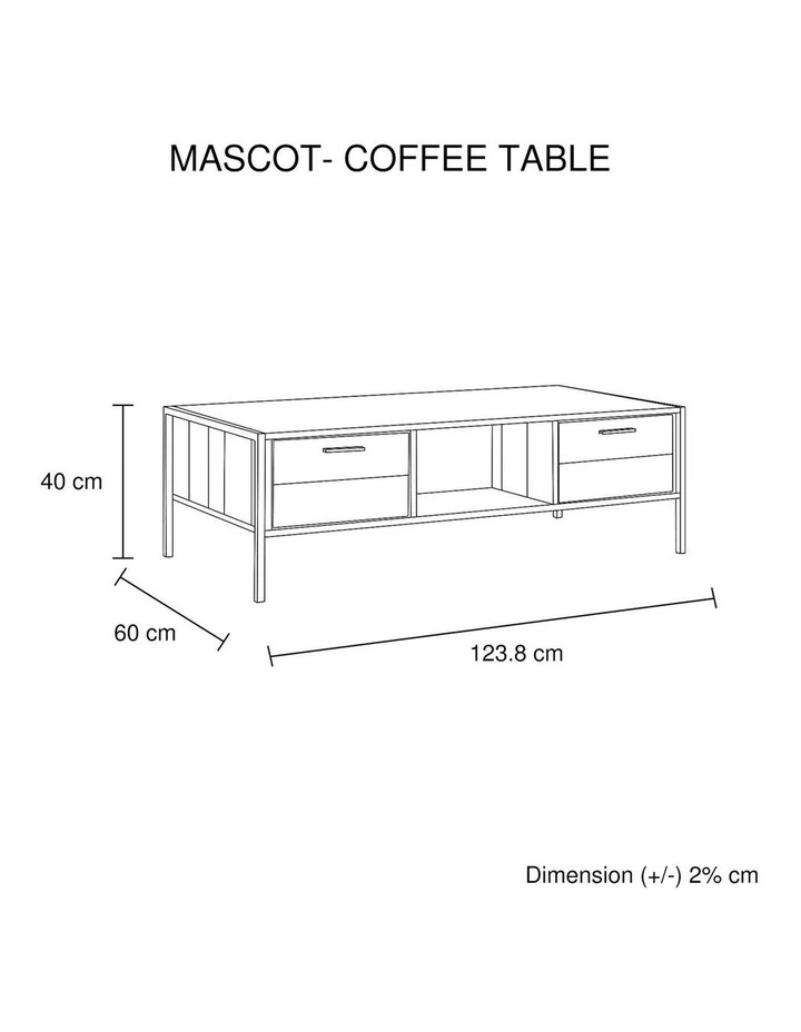 Particle Board Coffee Table in Oak image 7