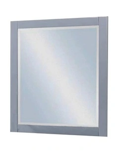 Solid Wood Mirror Dressing Chest in Grey