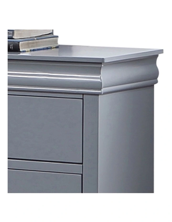 Solid Wood Mirror Dressing Chest in Grey image 4