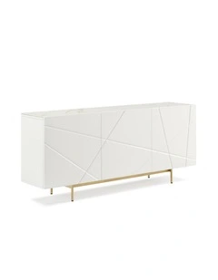 MDF High Gloss Buffet Table in White