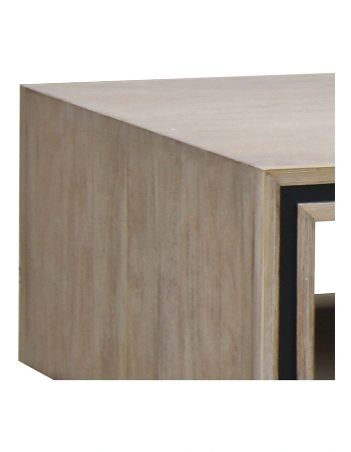 Sliver Brush Solid Acacia Coffee Table in Brown image 3