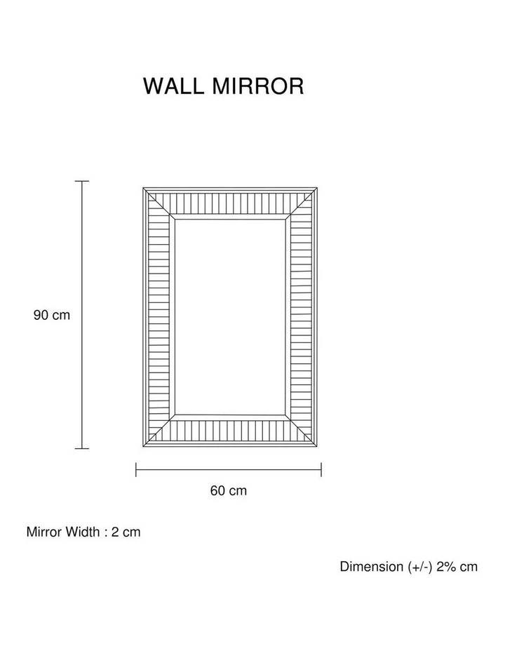 MDF Wall Mirror in Silver image 5