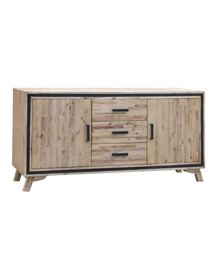 Solid Acacia Silver Brush Buffet Table in Beige image 2