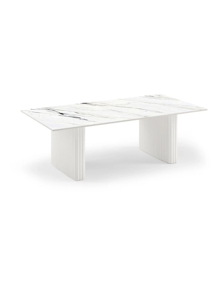 Sintered Stone MDF Coffee Table Top in White image 1