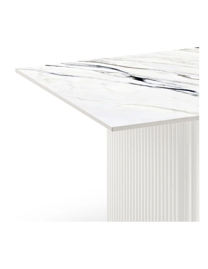 Sintered Stone MDF Coffee Table Top in White image 3