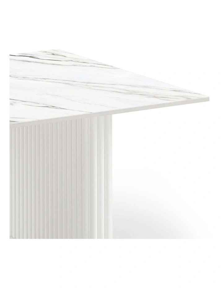 Sintered Stone MDF Coffee Table Top in White image 6