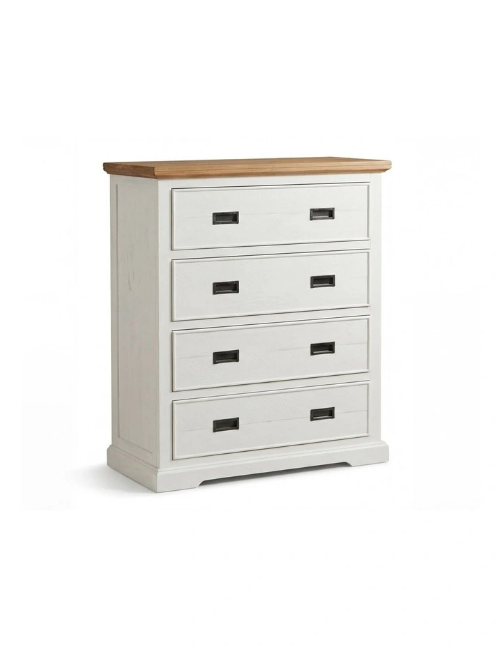 Miami 4 Storage Drawers in White image 4