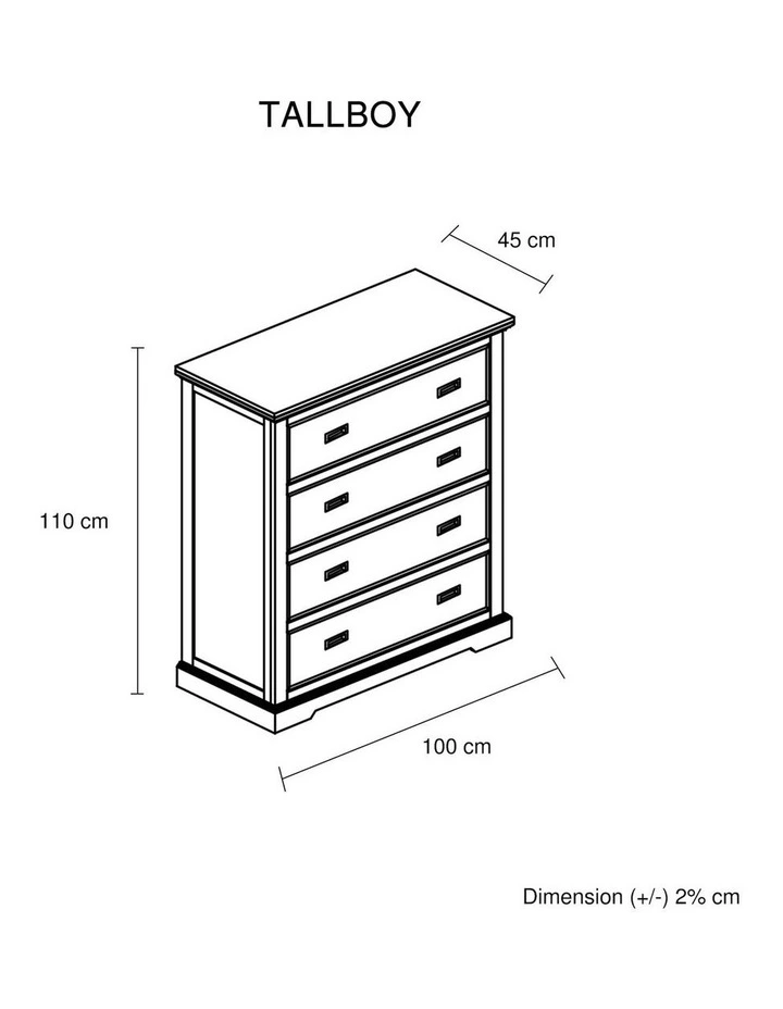 Miami 4 Storage Drawers in White image 7
