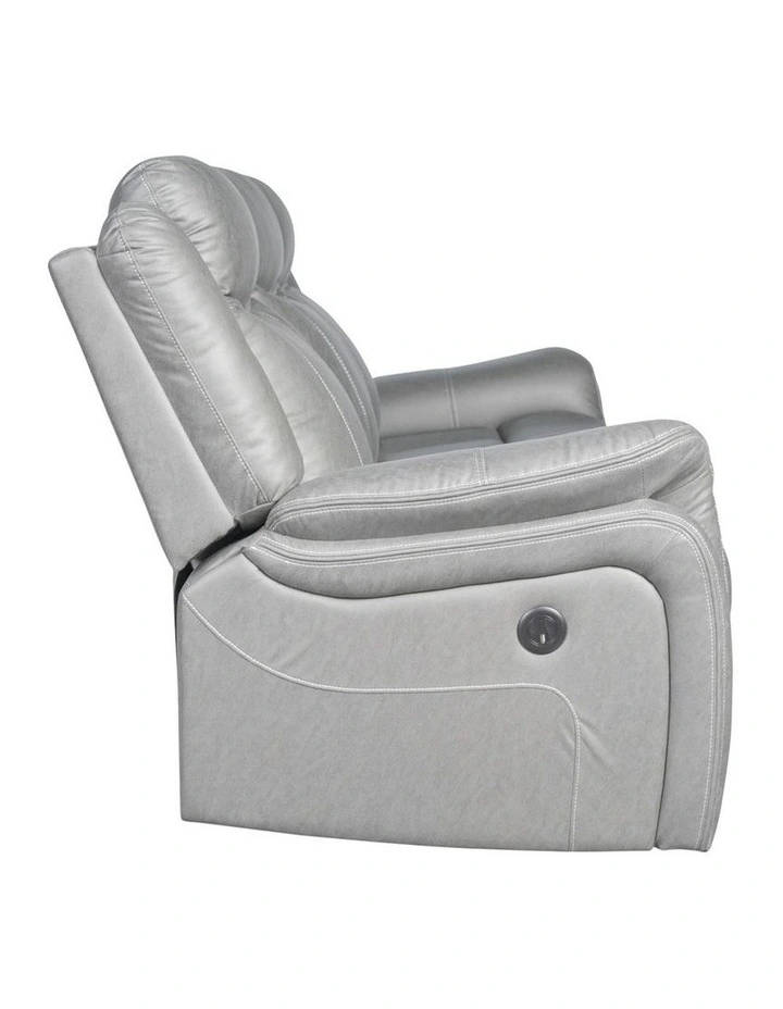 Fabric Recliner 3 Seater Sofa in Grey image 3