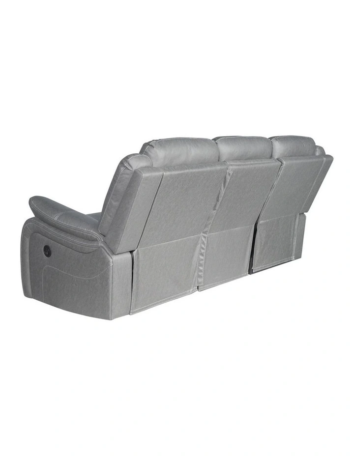 Fabric Recliner 3 Seater Sofa in Grey image 4