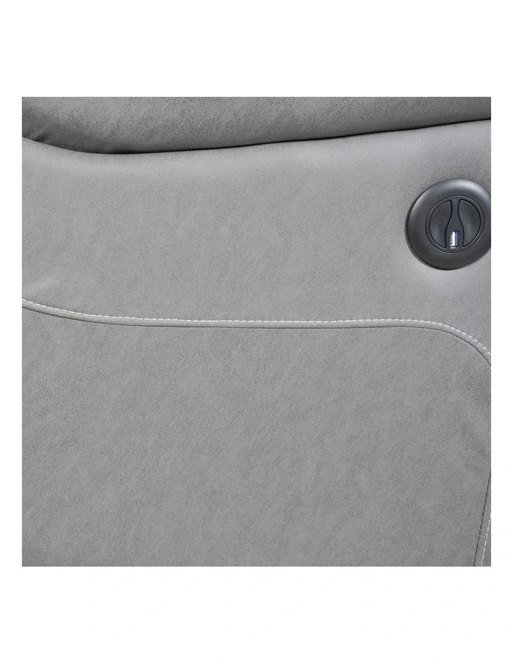 Fabric Recliner 3 Seater Sofa in Grey image 6
