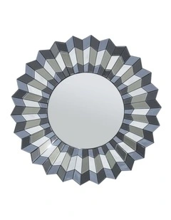 MDF Wall Mirror in Silver/Grey