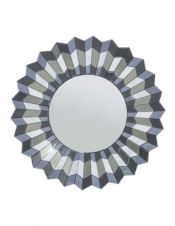 MDF Wall Mirror in Silver/Grey image 1