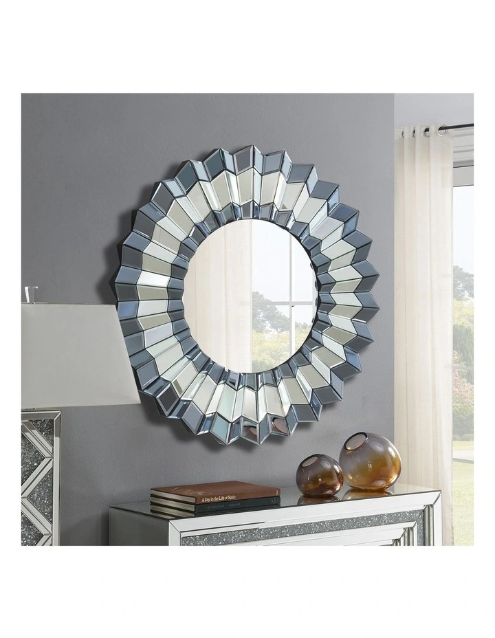 MDF Wall Mirror in Silver/Grey image 2