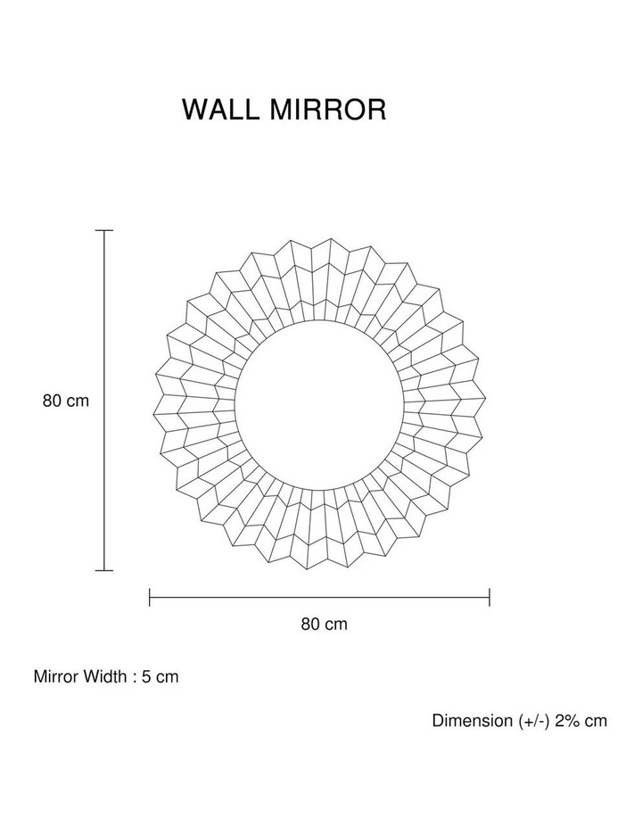 MDF Wall Mirror in Silver/Grey image 6