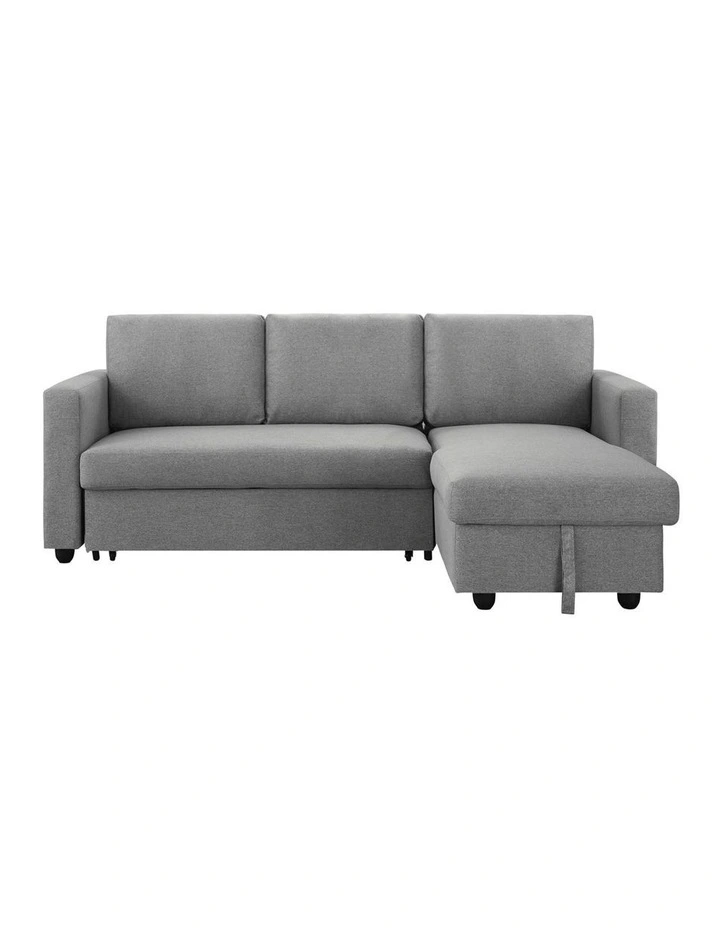 Fabric Sofa Bed 2 Seater in Grey/Chaise image 1