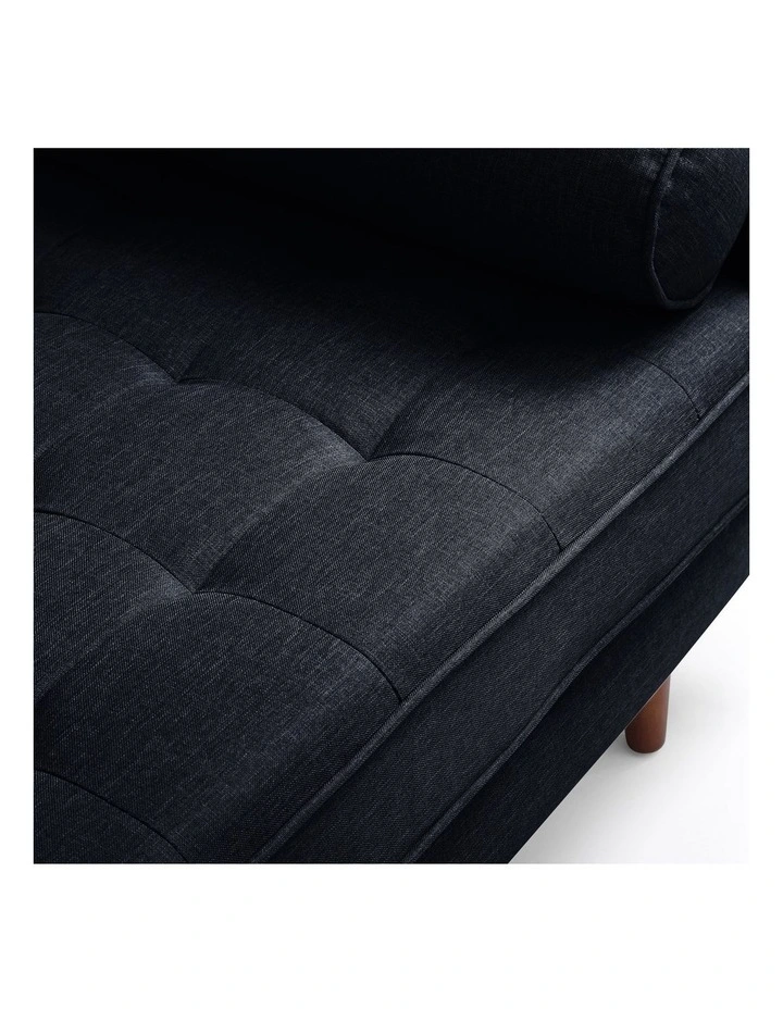 Tufted Velvet Sofa Bed 3 Seater in Black image 6