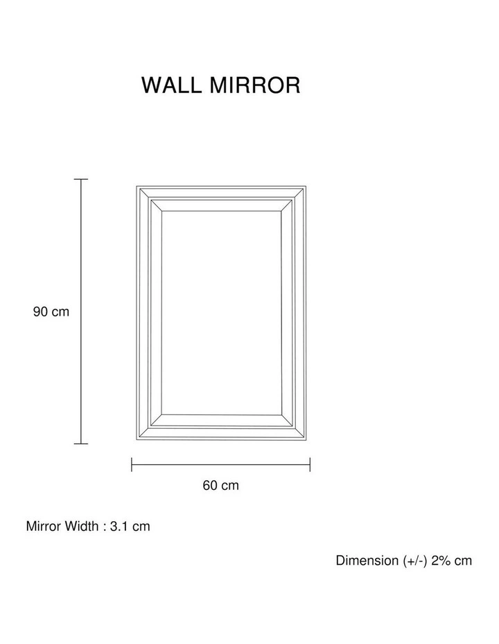 MDF Wall Mirror in Silver image 5