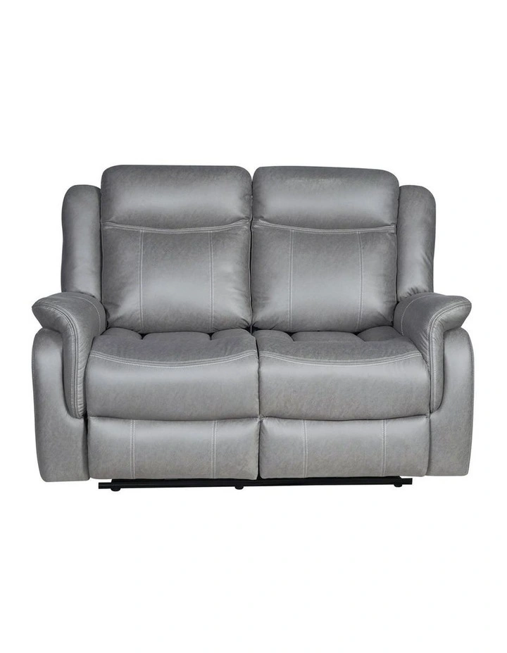 Fabric Recliner Sofa 2 Seater in Grey image 1