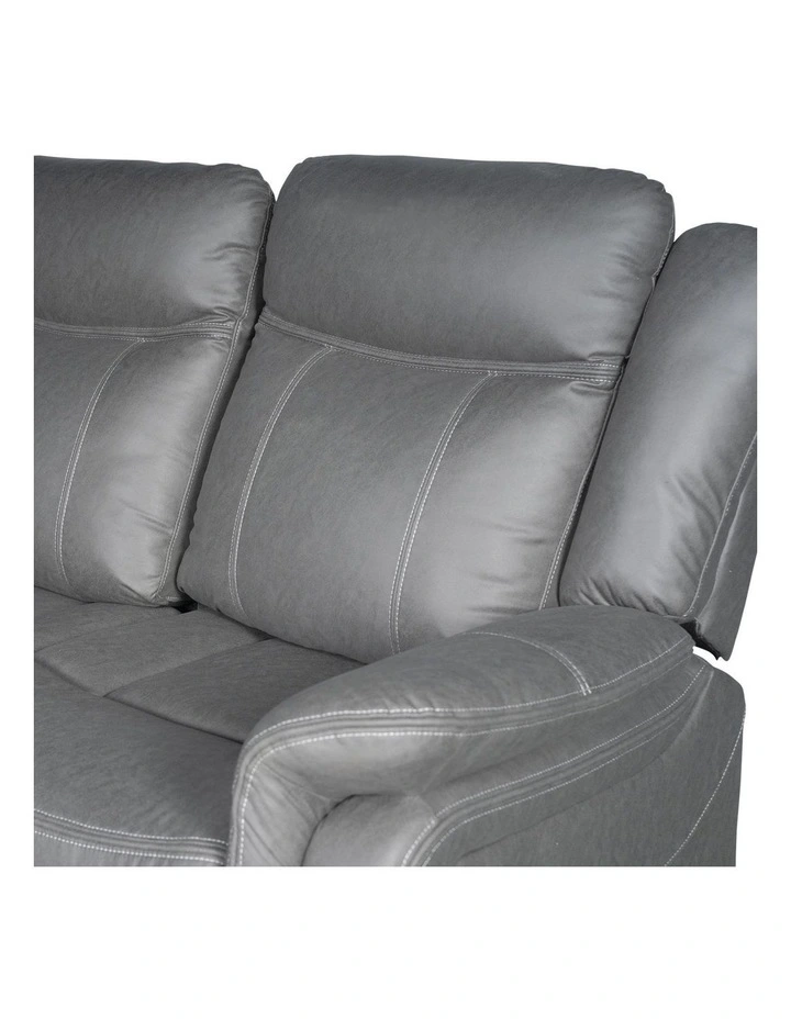 Fabric Recliner Sofa 2 Seater in Grey image 5