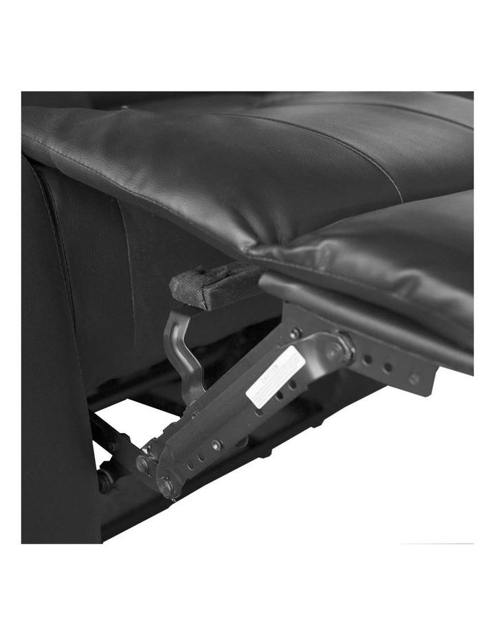 Faux Leather 3R+1R+1R Recliner Set in Black image 5
