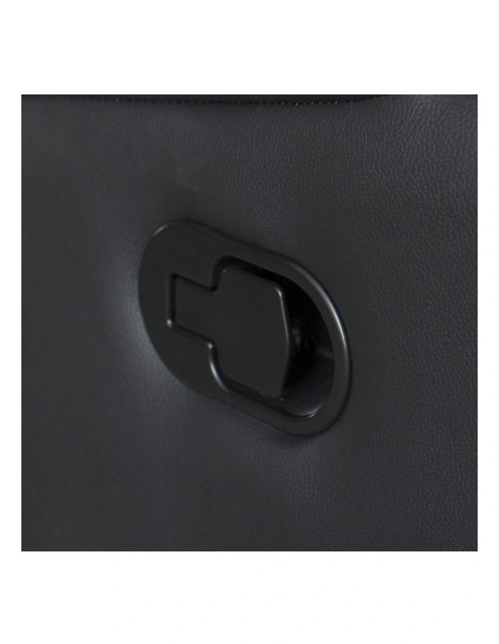 Faux Leather 3R+1R+1R Recliner Set in Black image 7