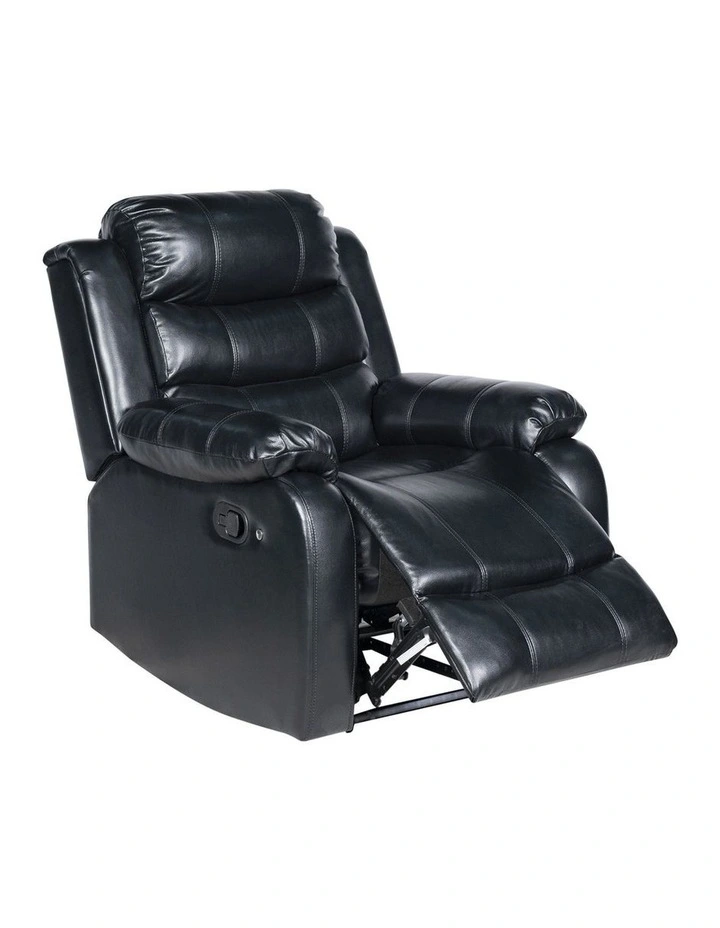 3 1 1 Seater Led Pu Leather Recliner Set in Black image 7