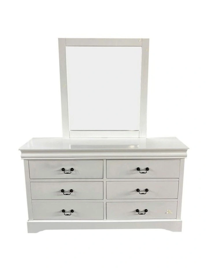 Chest Solid Wood Mirror Dressing in White image 3