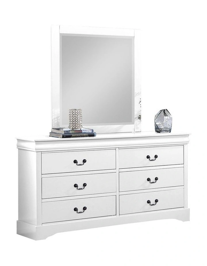 Chest Solid Wood Mirror Dressing in White image 4