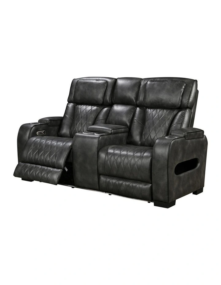 3R+2R+1R Led Air Leather Electric Recliner in Dark Grey image 6