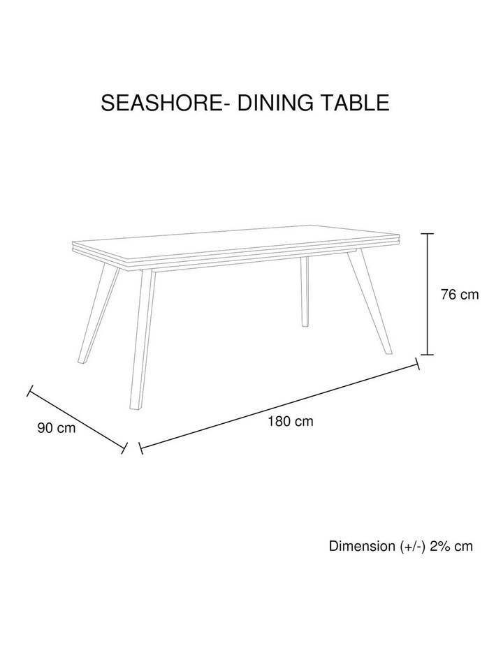 Solid Acacia Dining Set 7 Pieces in Silver Brush image 7