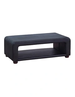 Pu Leather Coffee Table in Black