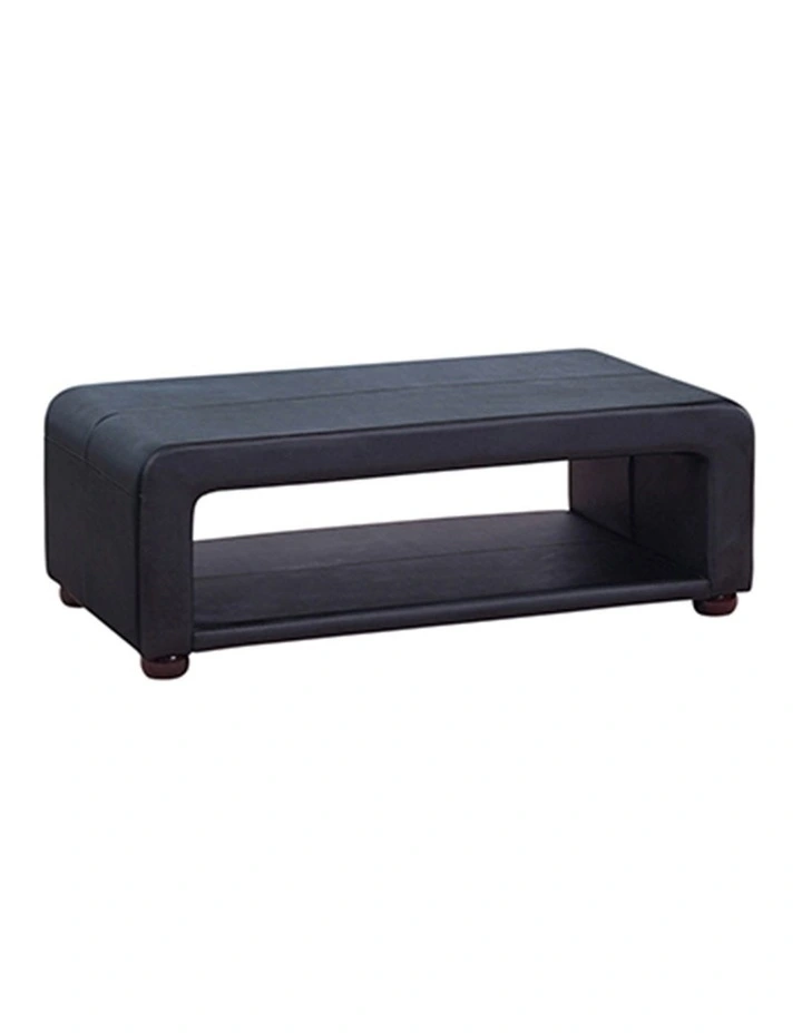 Pu Leather Coffee Table in Black image 1