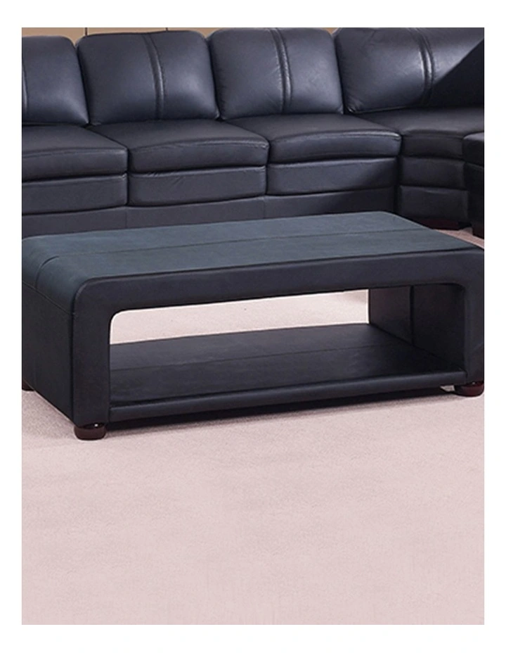 Pu Leather Coffee Table in Black image 2