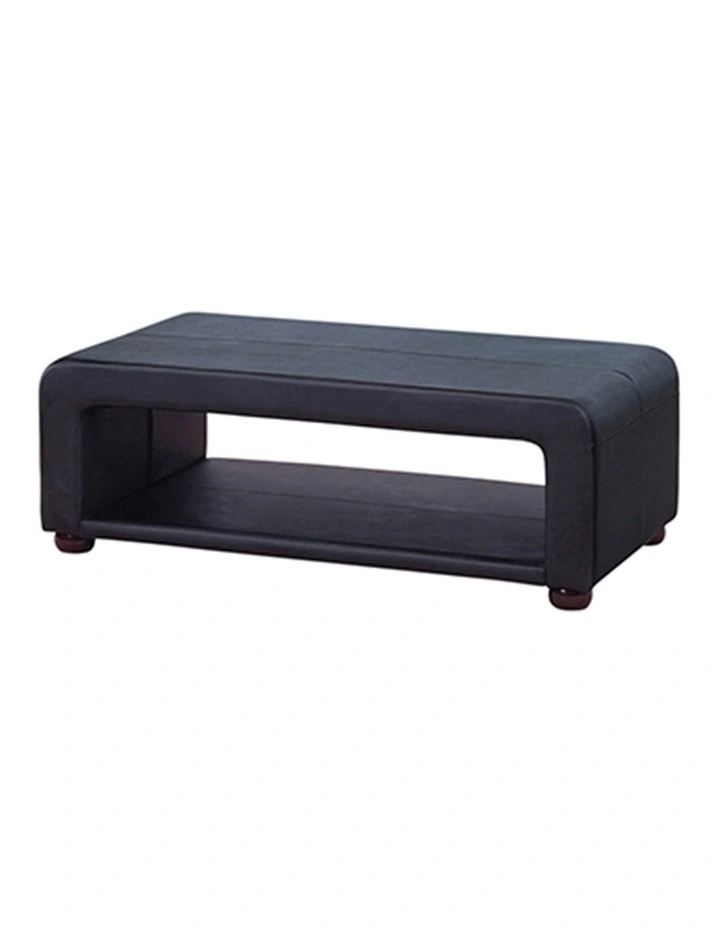 Pu Leather Coffee Table in Black image 3