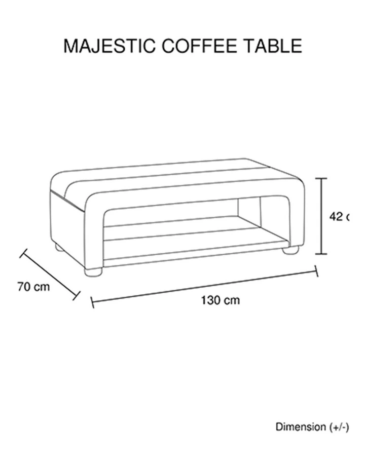 Pu Leather Coffee Table in Black image 7